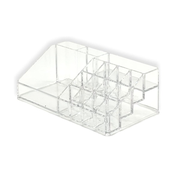 Clear Acrylic Makeup Organizer Lipstick Holder Vanity Storage Bathroom Bedroom - Picture 3 of 5